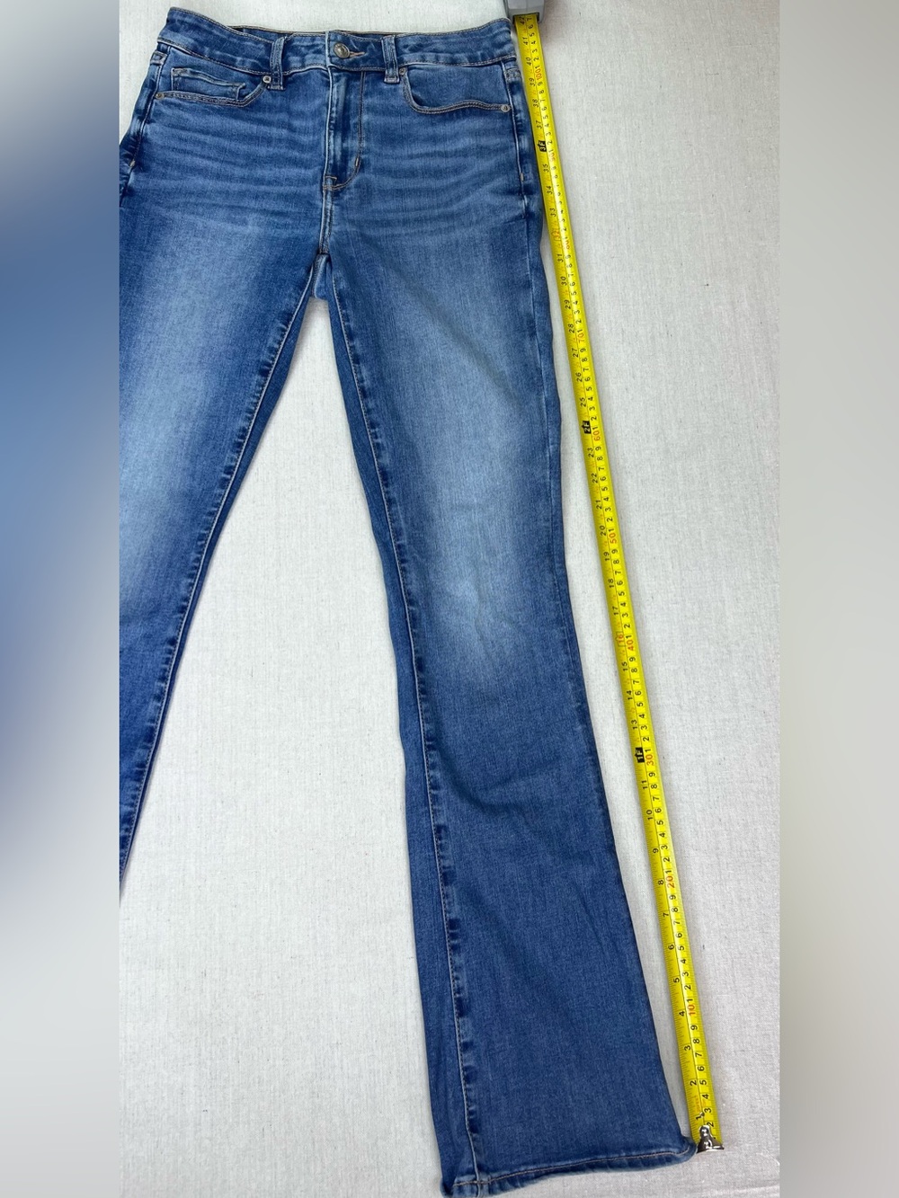 American Eagle Classic Women's Blue Flared Jeans Skinny Kick - Size 6 Long - Picture 5 of 10